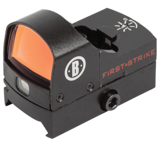 The Bushnell First Strike red dot's small size makes it perfect for a handgun or lightweight rifle